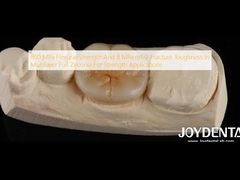 800 MPa buigsterkte en 8 MPa·m1/2 breuksterkte in meerlagig volzirkonium voor sterkte toepassingen